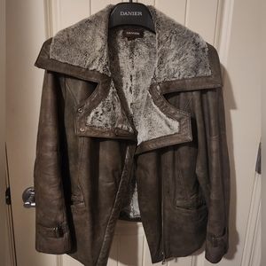 Leather and Faux Fur Jacket